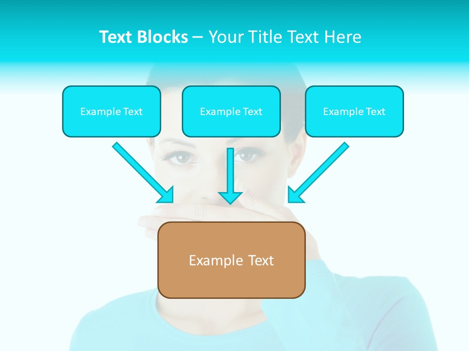 A Woman Covering Her Mouth With Her Hand PowerPoint Template