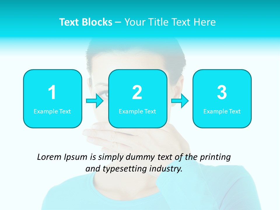 A Woman Covering Her Mouth With Her Hand PowerPoint Template