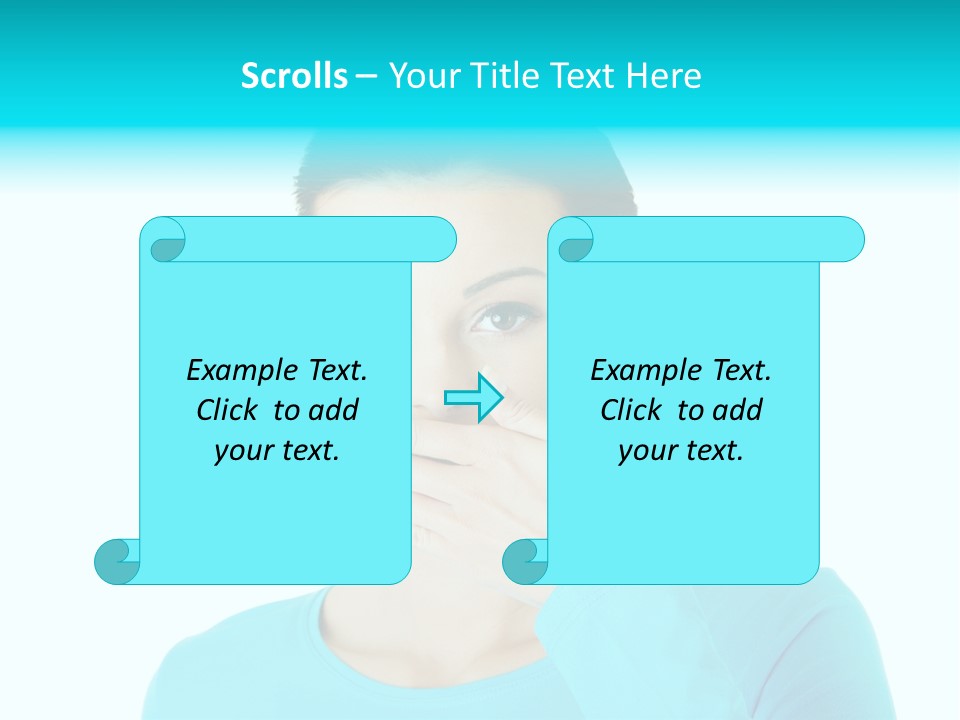 A Woman Covering Her Mouth With Her Hand PowerPoint Template