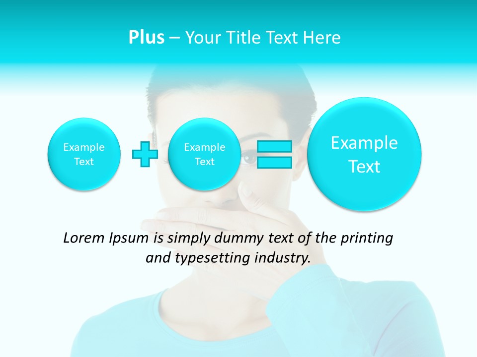 A Woman Covering Her Mouth With Her Hand PowerPoint Template