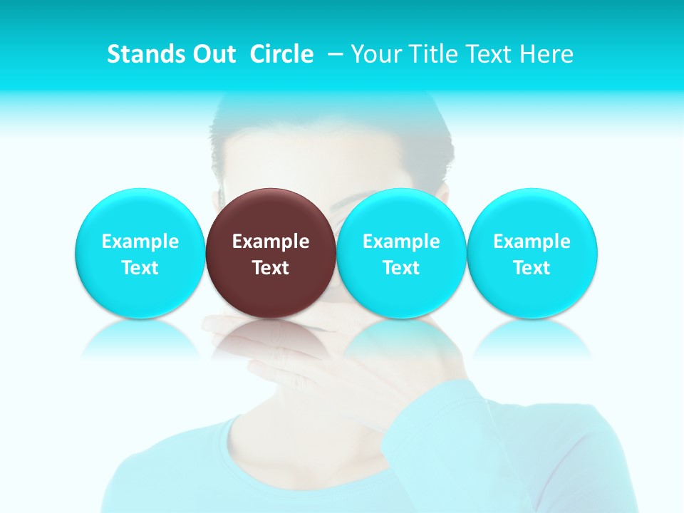 A Woman Covering Her Mouth With Her Hand PowerPoint Template