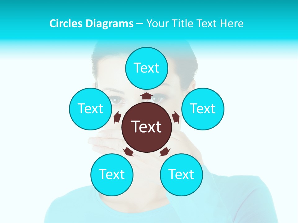 A Woman Covering Her Mouth With Her Hand PowerPoint Template