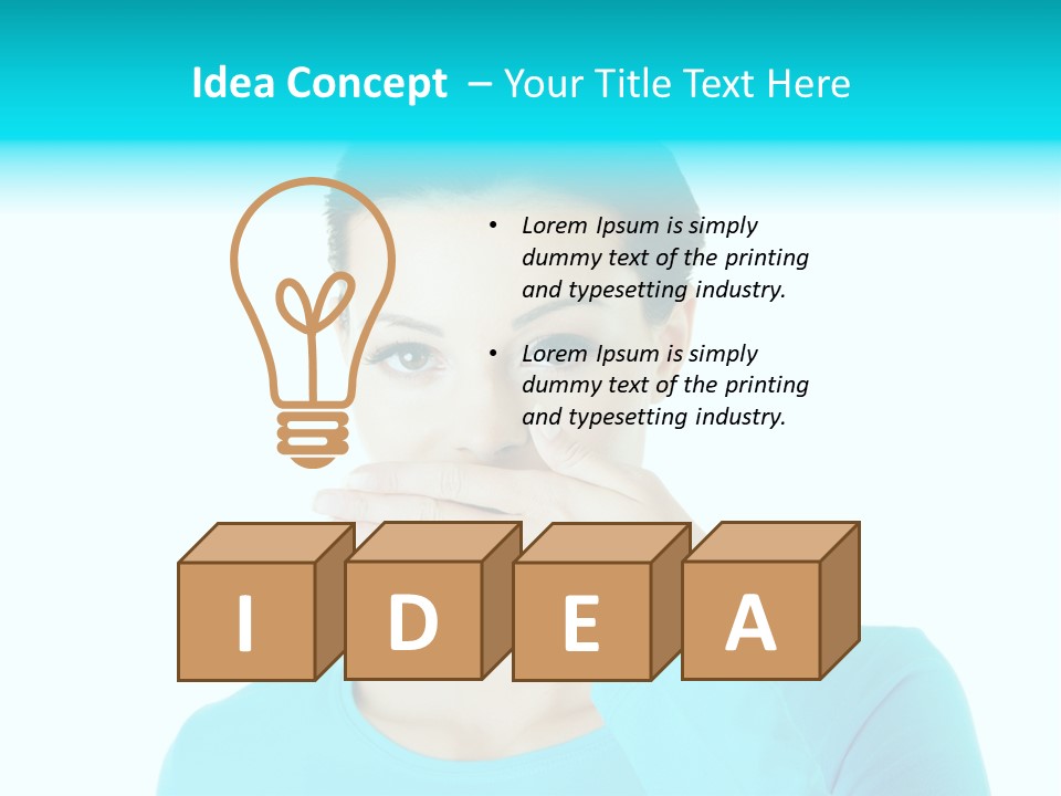 A Woman Covering Her Mouth With Her Hand PowerPoint Template