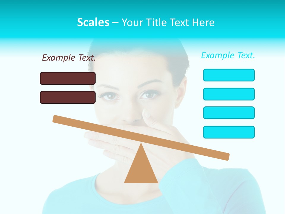 A Woman Covering Her Mouth With Her Hand PowerPoint Template