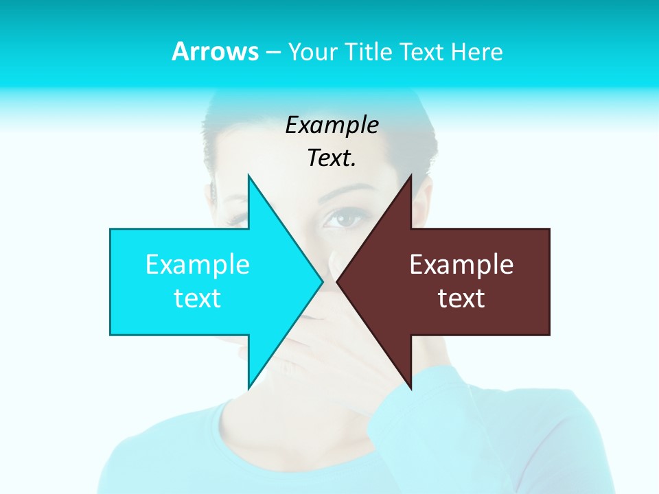 A Woman Covering Her Mouth With Her Hand PowerPoint Template