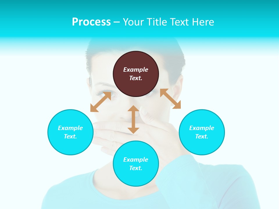 A Woman Covering Her Mouth With Her Hand PowerPoint Template
