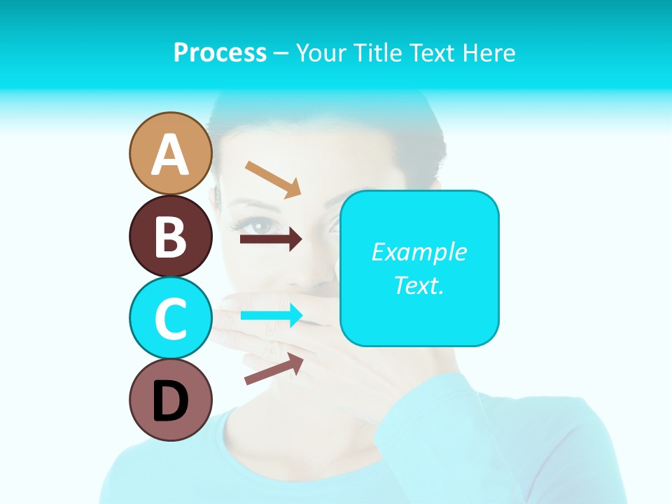 A Woman Covering Her Mouth With Her Hand PowerPoint Template
