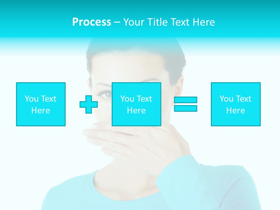 A Woman Covering Her Mouth With Her Hand PowerPoint Template