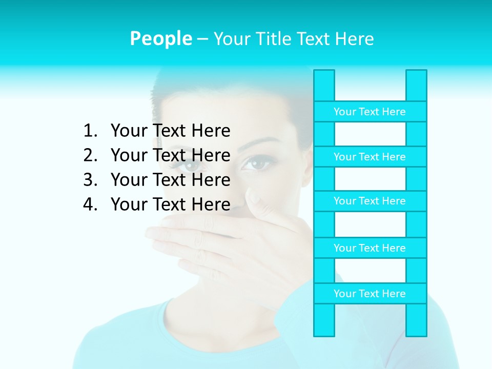 A Woman Covering Her Mouth With Her Hand PowerPoint Template