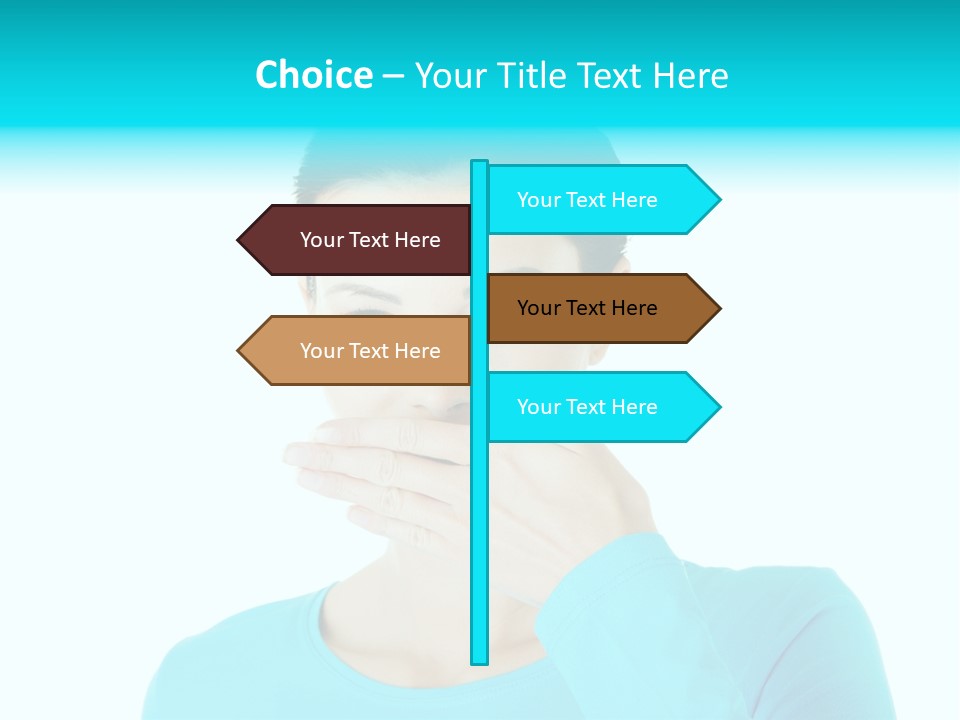 A Woman Covering Her Mouth With Her Hand PowerPoint Template