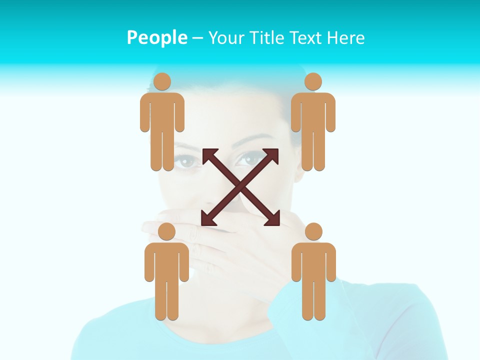 A Woman Covering Her Mouth With Her Hand PowerPoint Template