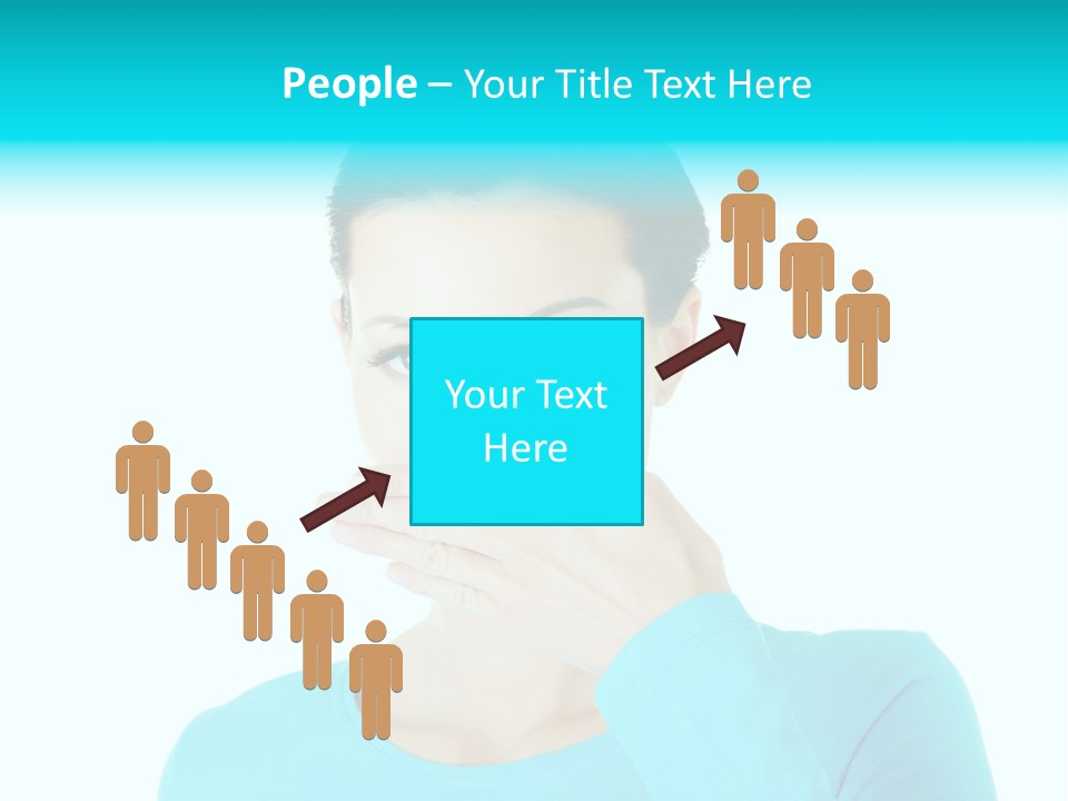 A Woman Covering Her Mouth With Her Hand PowerPoint Template