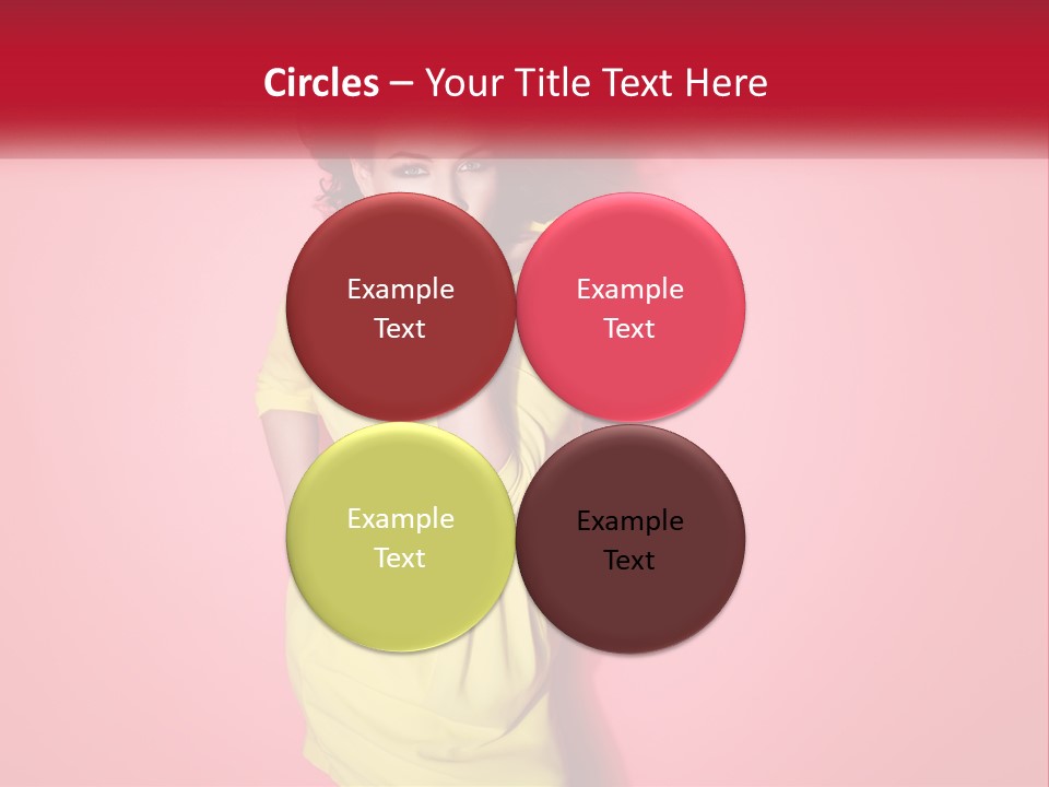 A Woman In A Yellow Dress Posing For A Picture PowerPoint Template