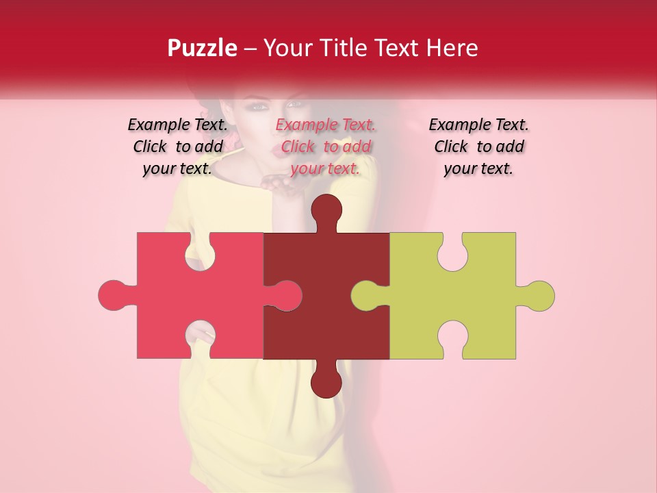 A Woman In A Yellow Dress Posing For A Picture PowerPoint Template