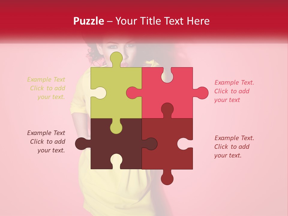 A Woman In A Yellow Dress Posing For A Picture PowerPoint Template