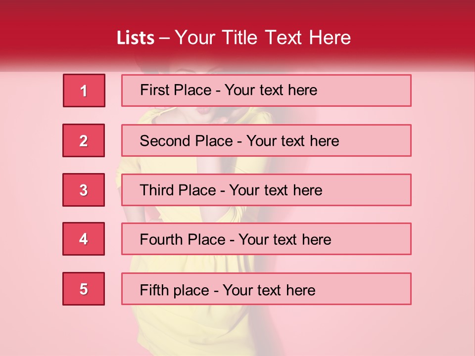 A Woman In A Yellow Dress Posing For A Picture PowerPoint Template