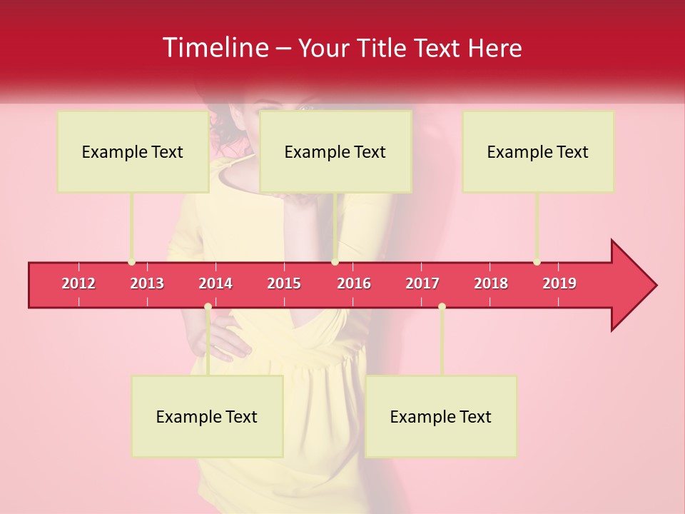 A Woman In A Yellow Dress Posing For A Picture PowerPoint Template