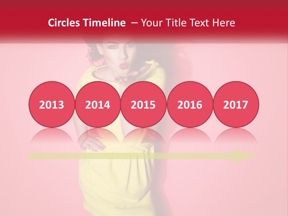 A Woman In A Yellow Dress Posing For A Picture PowerPoint Template