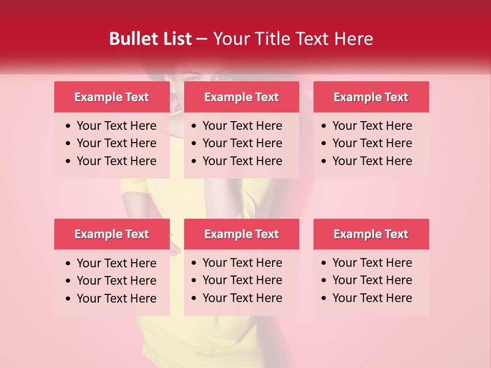 A Woman In A Yellow Dress Posing For A Picture PowerPoint Template