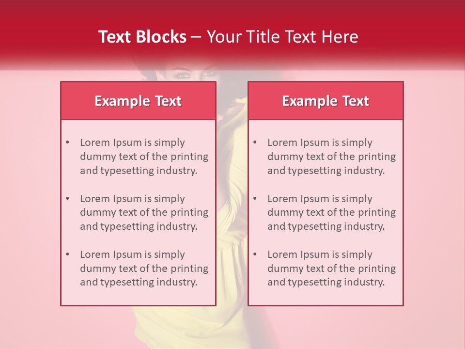 A Woman In A Yellow Dress Posing For A Picture PowerPoint Template