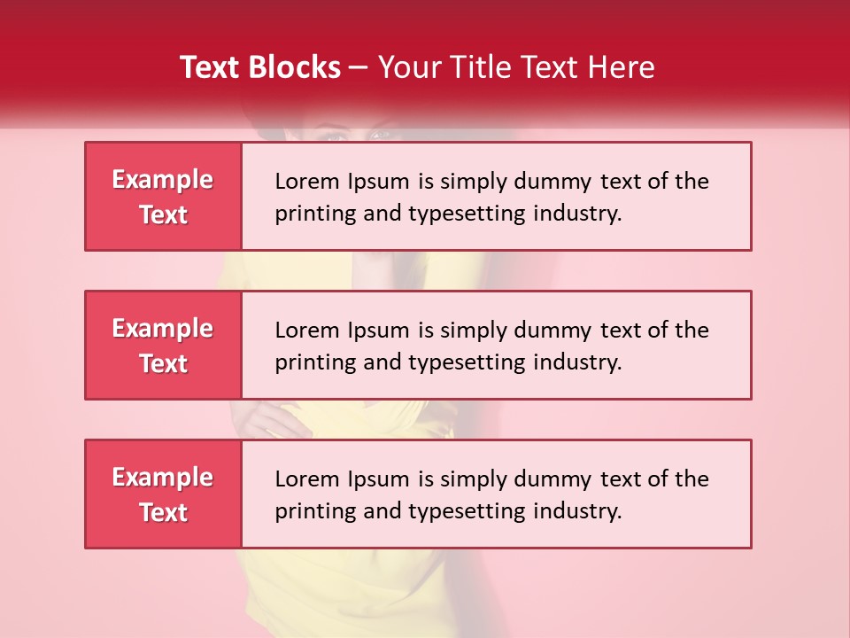 A Woman In A Yellow Dress Posing For A Picture PowerPoint Template