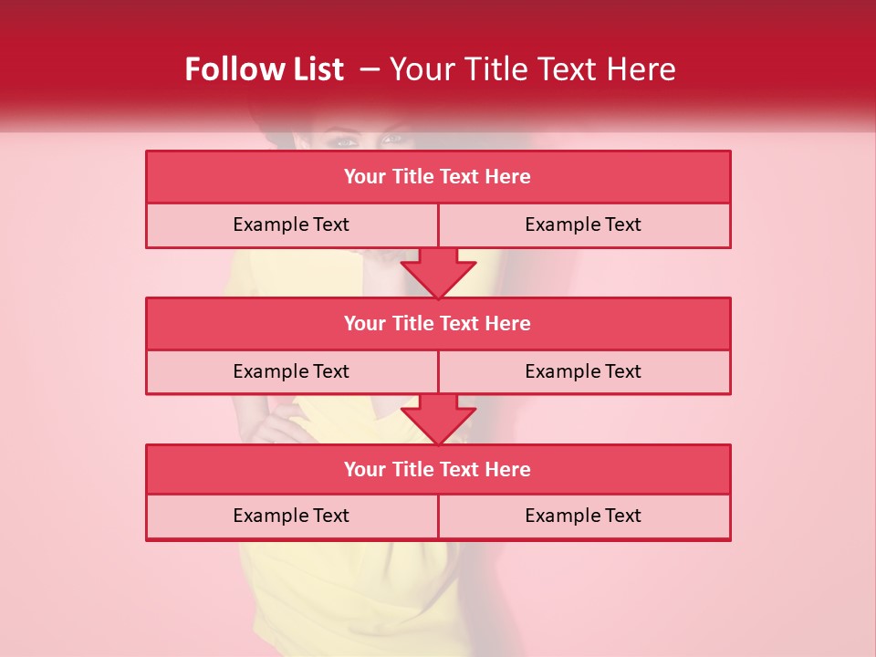 A Woman In A Yellow Dress Posing For A Picture PowerPoint Template