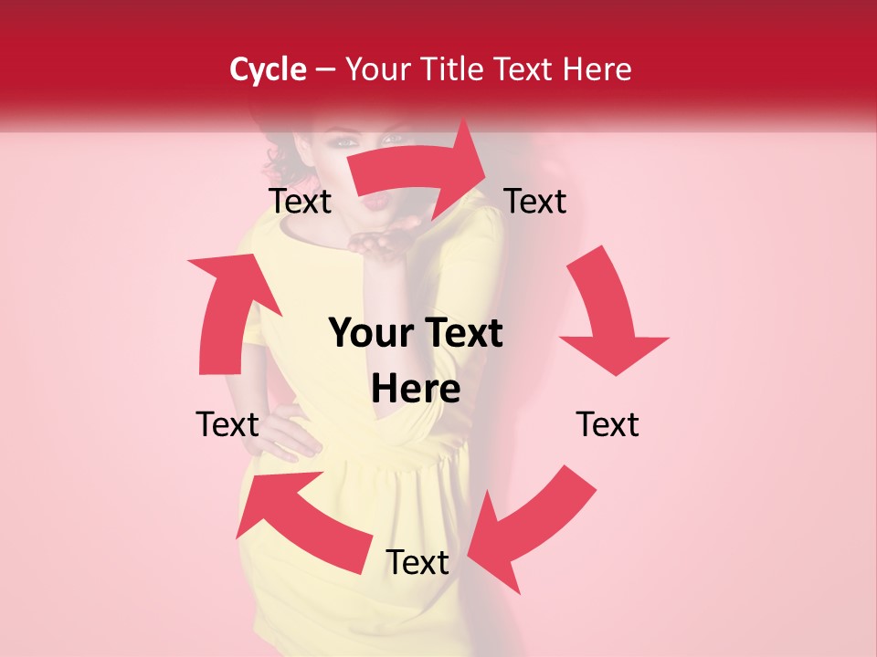 A Woman In A Yellow Dress Posing For A Picture PowerPoint Template