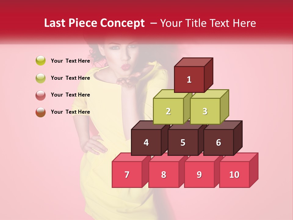 A Woman In A Yellow Dress Posing For A Picture PowerPoint Template