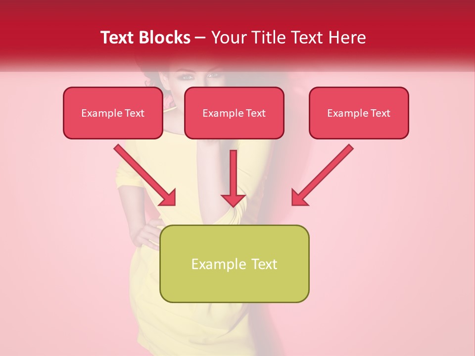 A Woman In A Yellow Dress Posing For A Picture PowerPoint Template