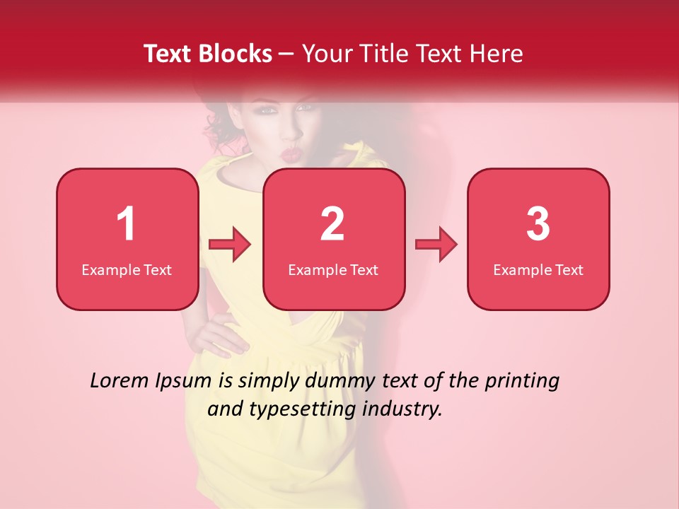 A Woman In A Yellow Dress Posing For A Picture PowerPoint Template