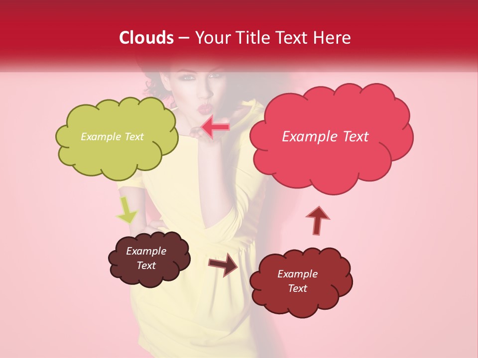 A Woman In A Yellow Dress Posing For A Picture PowerPoint Template