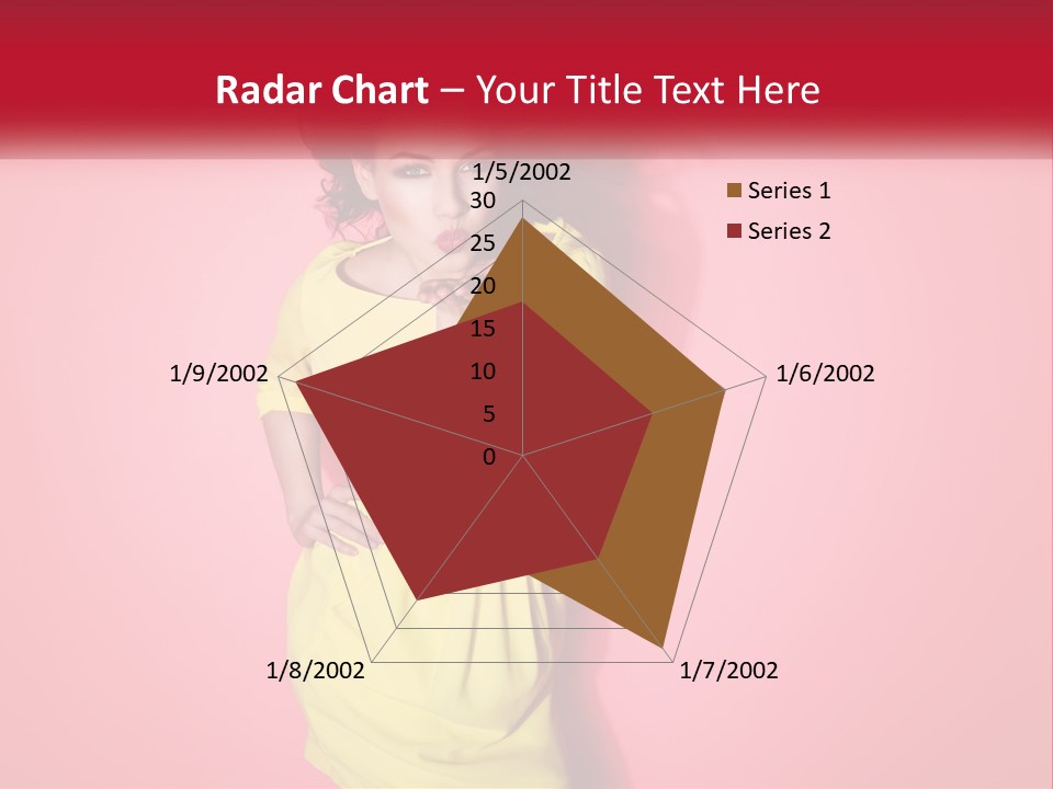 A Woman In A Yellow Dress Posing For A Picture PowerPoint Template