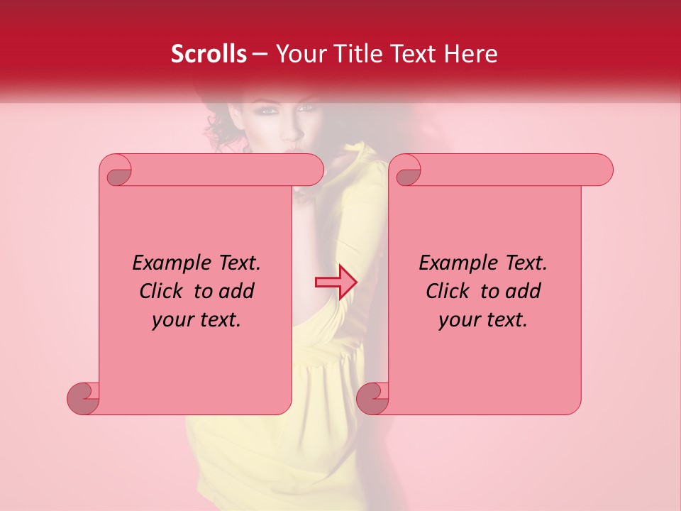 A Woman In A Yellow Dress Posing For A Picture PowerPoint Template