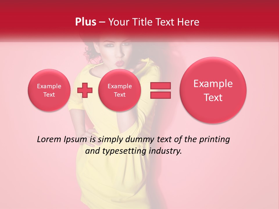 A Woman In A Yellow Dress Posing For A Picture PowerPoint Template