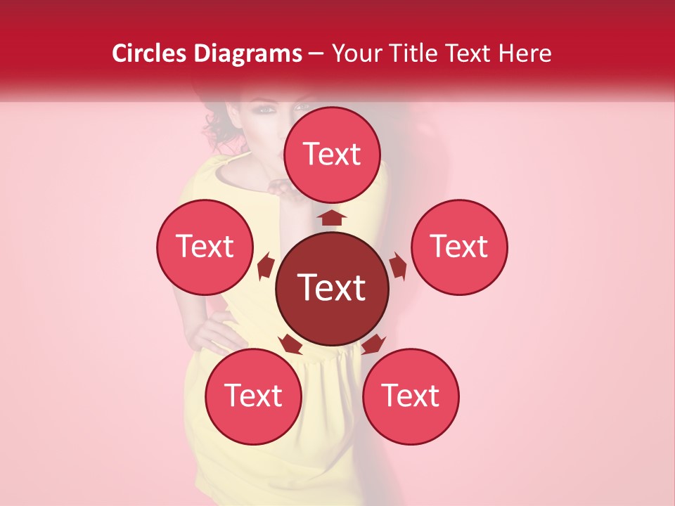 A Woman In A Yellow Dress Posing For A Picture PowerPoint Template