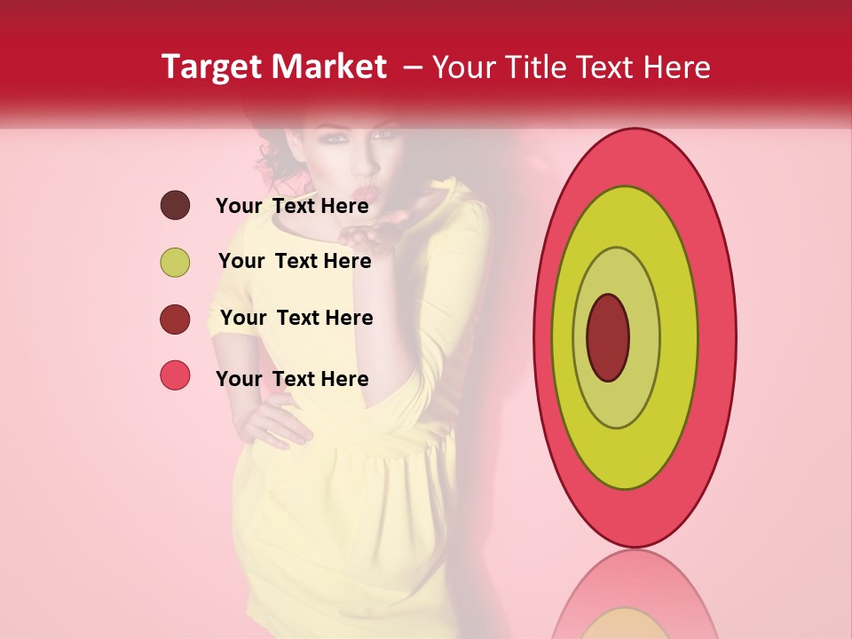 A Woman In A Yellow Dress Posing For A Picture PowerPoint Template