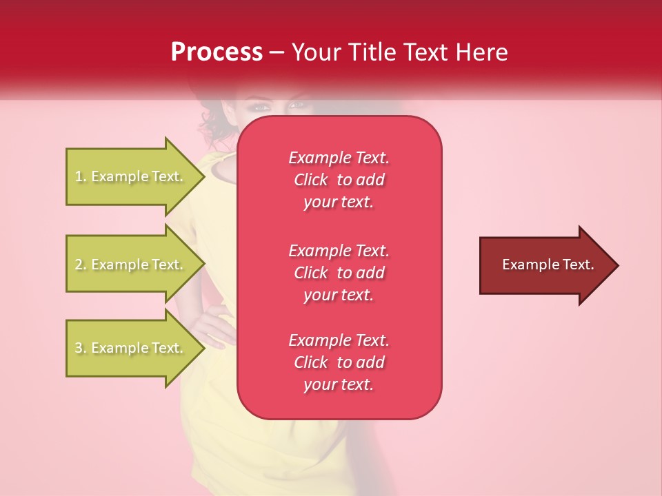 A Woman In A Yellow Dress Posing For A Picture PowerPoint Template