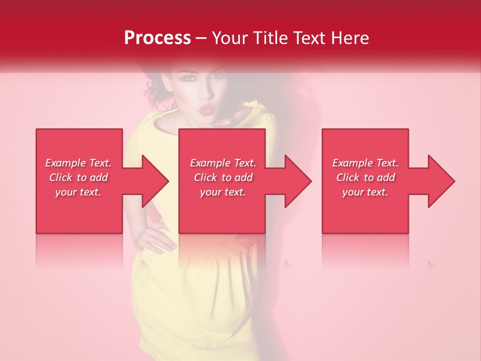 A Woman In A Yellow Dress Posing For A Picture PowerPoint Template