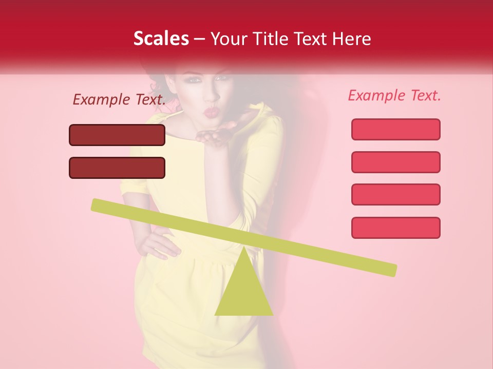 A Woman In A Yellow Dress Posing For A Picture PowerPoint Template