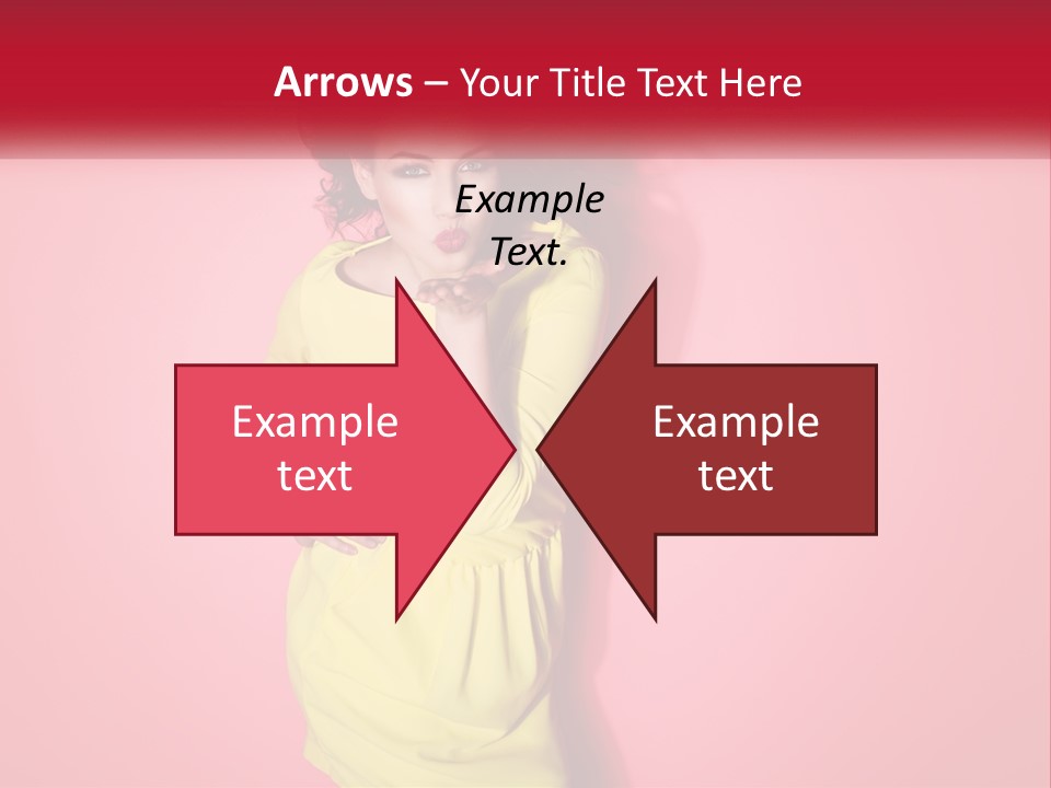 A Woman In A Yellow Dress Posing For A Picture PowerPoint Template