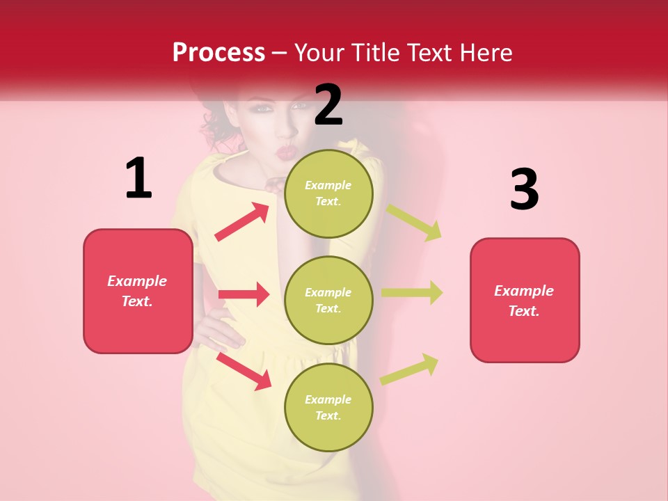 A Woman In A Yellow Dress Posing For A Picture PowerPoint Template