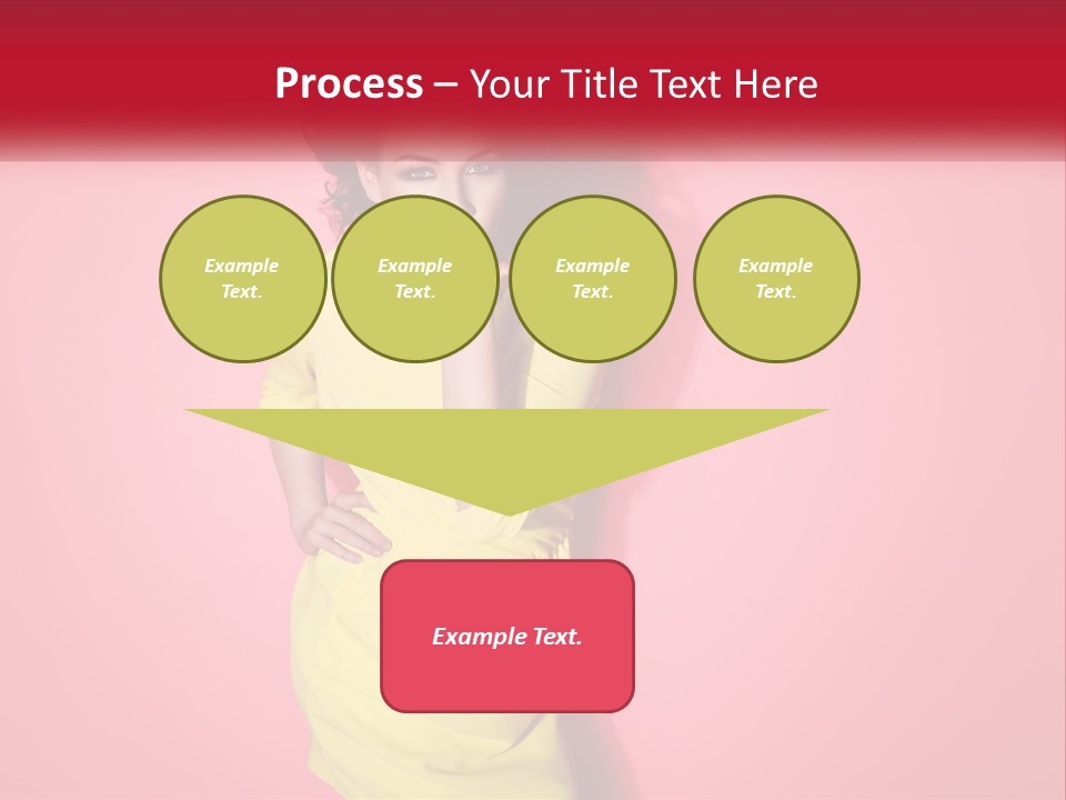 A Woman In A Yellow Dress Posing For A Picture PowerPoint Template