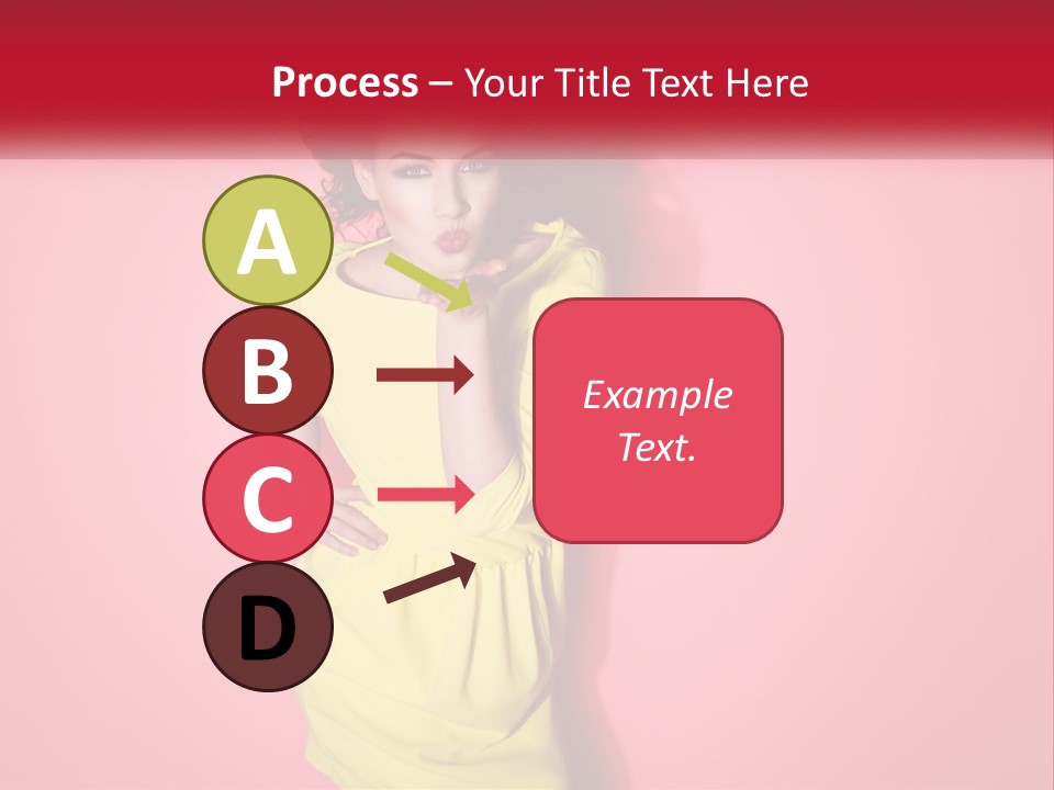 A Woman In A Yellow Dress Posing For A Picture PowerPoint Template