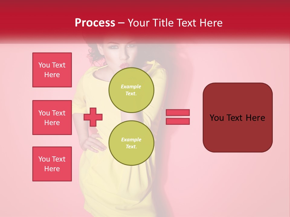 A Woman In A Yellow Dress Posing For A Picture PowerPoint Template