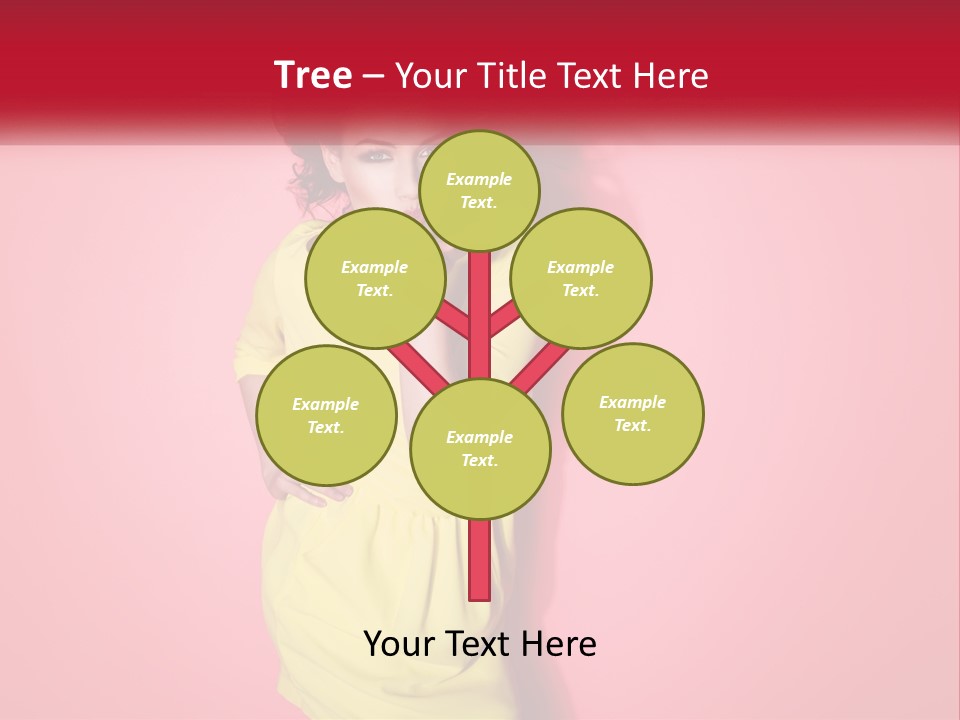 A Woman In A Yellow Dress Posing For A Picture PowerPoint Template