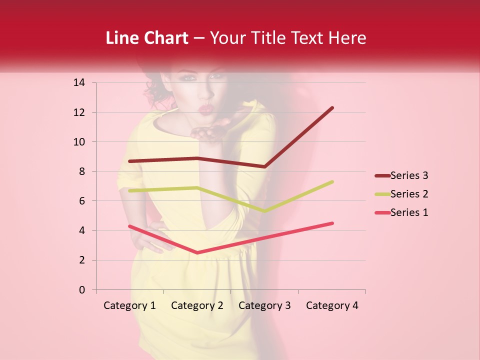 A Woman In A Yellow Dress Posing For A Picture PowerPoint Template