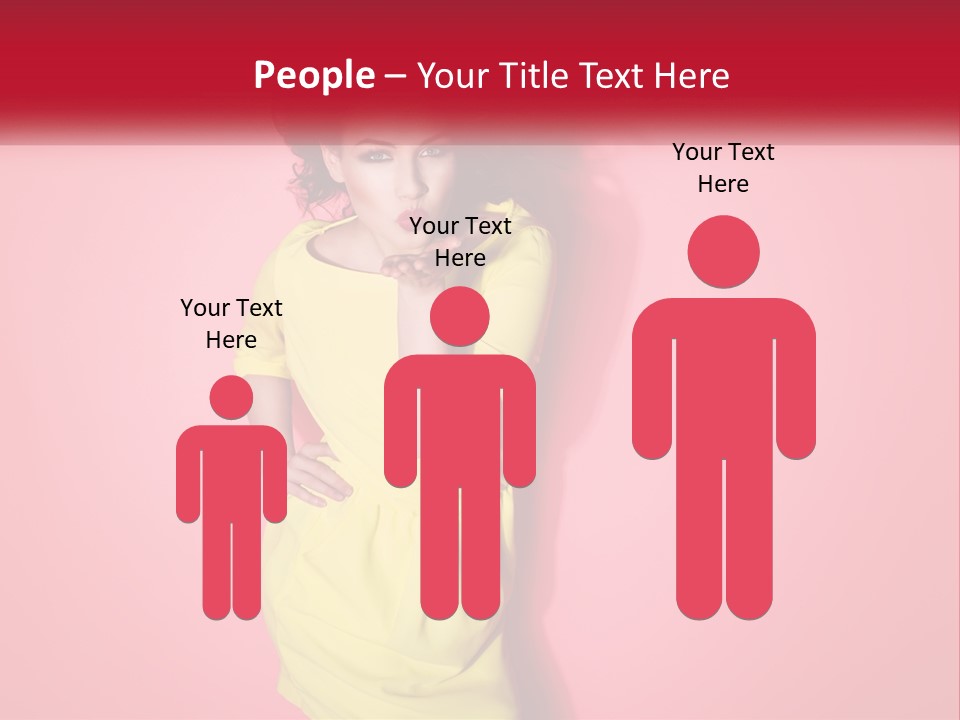 A Woman In A Yellow Dress Posing For A Picture PowerPoint Template