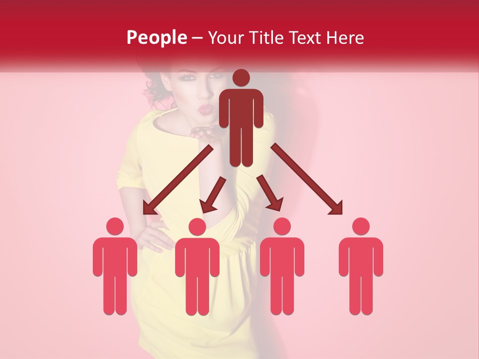 A Woman In A Yellow Dress Posing For A Picture PowerPoint Template