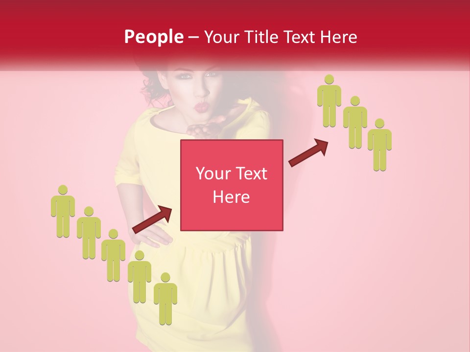 A Woman In A Yellow Dress Posing For A Picture PowerPoint Template