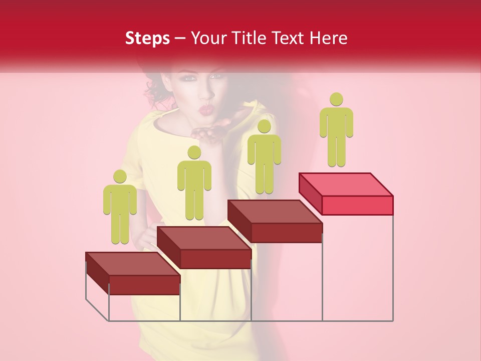 A Woman In A Yellow Dress Posing For A Picture PowerPoint Template